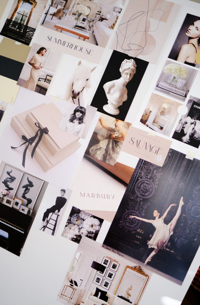 Timeless branding begins with a mood board, carefully crafted. 